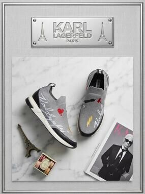 Karl Lagerfeld Paris "Miranda" Glitter Sneakers